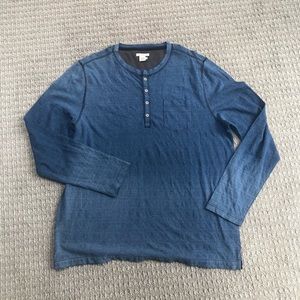 Men’s carbon2cobalt Henley Cotton Shirt, Size XL